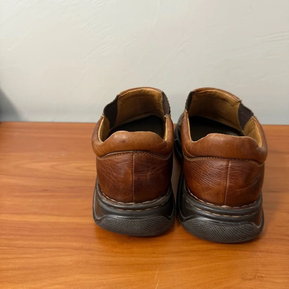 Born Men's Brown Leather Loafer Slip On‎ Casual Casual Versatile Comfort M9